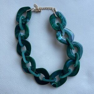 Emerald link necklace